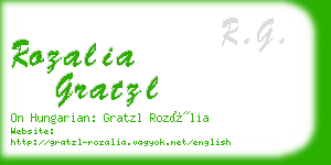 rozalia gratzl business card